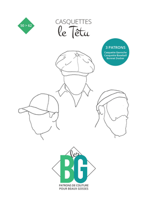 Patron de casquettes pour homme Le Têtu - Les BG