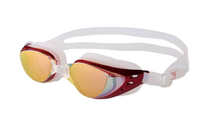 Sutton Coral Prescription Swimming Goggles - Red &amp; White, Sutton Amber