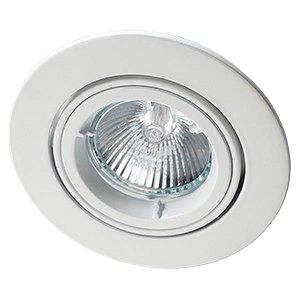 Robus R208SCN-01 Zak White Die-Cast Aluminium Adjustable GU10 Downlight-Requires Lamp IP20 50W 240V Dia⌀:93mm|RecessDepth:100mm|Cut-Out⌀:82mm