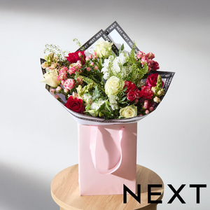 NEXT Mixed Rose & Antirrhinum Bouquet Gift Bag