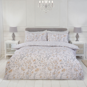 Ophelia Floral Natural Reversible Duvet Set