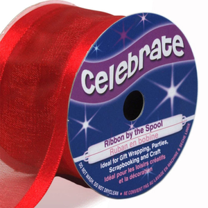 Ruban organza Celebrate rouge - 38 mm x 4 m