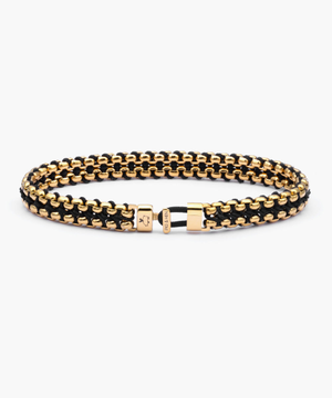 Catena Venetian 7mm Black | Gold - ML 19cm