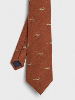 Rust Leaping Hare Tie
