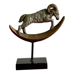 1993 Austin Products Zodiac Series Sculpture Capricorn Ram Signed S. Romo