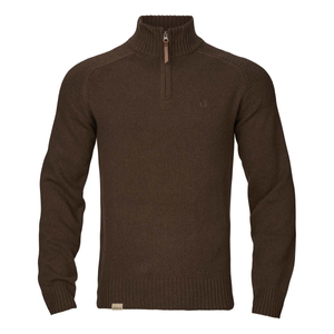 Vincent Merino Half Zip Pullover - Demitasse Brown