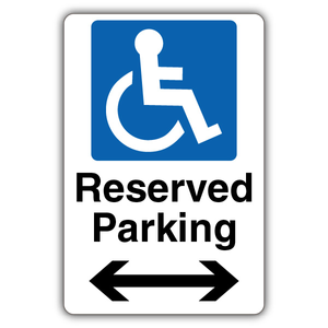 Reserved Parking - Mandatory Disabled - 300 x 450 mm - RA1 Reflective 3mm Alumin