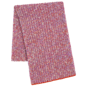 Florence Twist Oversized Knitted Scarf - Orange (one size)