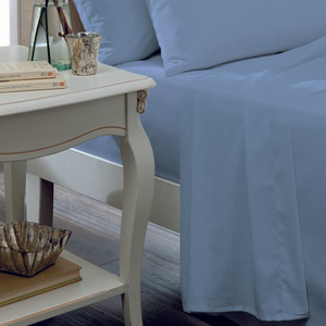 KING SIZE FLAT SHEET Luxury Percale Airforce Blue 12G