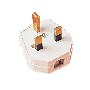 Shop4-Electrical PLUGTOP White Fused 3-Pin Plug 13A