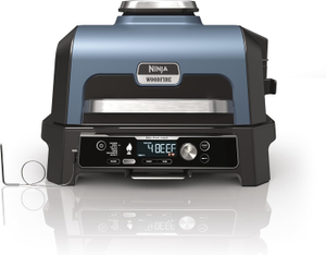 Ninja OG901UK Outdoor Woodfire Pro Connect XL Electric BBQ Grill and Smoker Blue