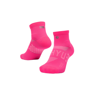 SHYU Racing Quarter Crew Socks - Pink/Pink/Pink