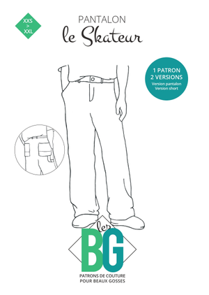 Patron de pantalon pour homme Le Skateur - Les BG