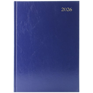 ValueX Desk Diary A5 Day Per Page 2026 Blue - BUSA51 Blue
