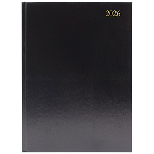 ValueX Desk Diary A5 Week To View 2026 Black - BUSA53 Black