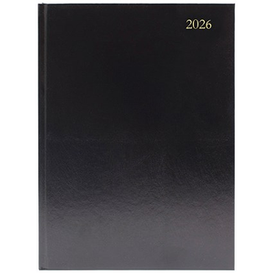 ValueX Desk Diary A5 Day To Page Appointment 2026 Black - OFFICEA51A Black
