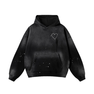 Universal Fit Love Riot Custom Distressed Frayed Cotton Hoodie (M)