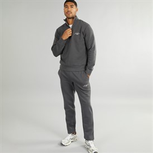 JACK & JONES Mens Mountain Open Hem 1/4 Tracksuit Asphalt