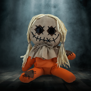 35cm Halloween Animated Voodoo Doll with Vibration and Sound - Orange