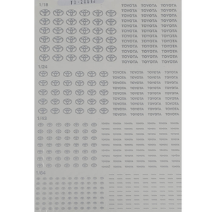 Triple 9 Toyota Logo 1:18/1:24/1:43/1:64 Waterslide Decals for Model Cars