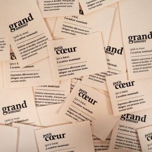 Lot de 2 étiquettes tissées - Duo Grand coeur