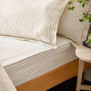 Hebden Fitted Sheet - Natural King Size 150x200cm
