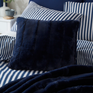 Empress Faux Fur Cushion 45x45 - Navy