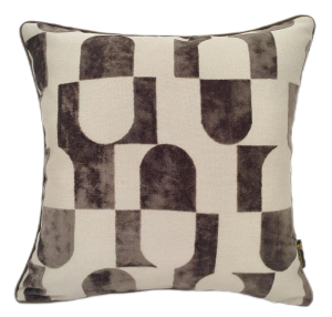 Luxury Daphne Cut Velvet Cushion 56x56cm - Chocolate