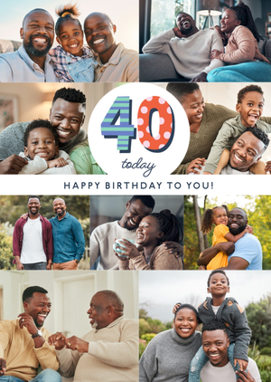 Happy Birthday To You Photo Upload 40th Birthday Card