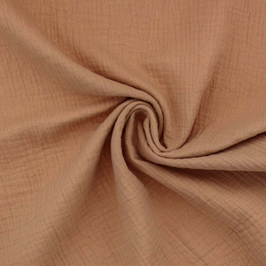 Tissu double gaze de coton - Beige