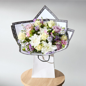 NEXT Pink & Lilac Lily Bouquet with Gift Bag