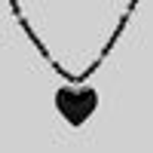 HEART OF STONE. Black Onyx Bead Necklace - Silver - Silver