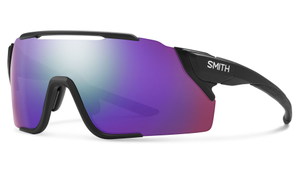 Smith Attack MAG MTB Sunglasses - Matte Black, Smith ChromaPop Violet Mirror