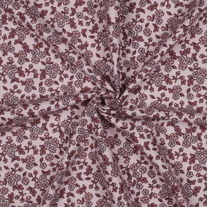 Tissu flanelle fleurs - Rose