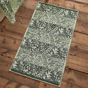 William Morris At Home Rose Stripe Bath Mat Sage