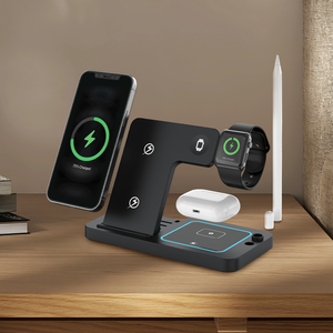 Zylo 4 in 1 Fast Wireless Charging Station for iOS and Android 