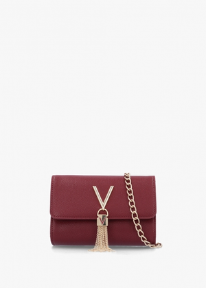 Divina Bordeaux Pebbled Shoulder Bag