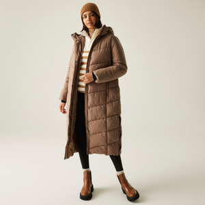 Regatta Womens Eloria Longline Quilted Padded Jacket - 16 / Mocha