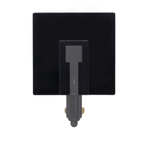 Connecteur d'alimentation sur Rail Monophasé avec Plaque de Recouvrement - Noir