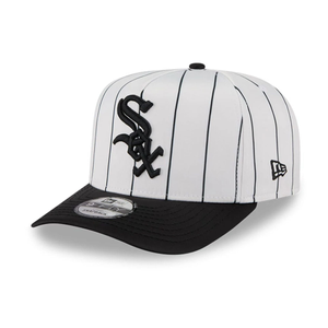 Chicago White Sox Satin Pinstripe Black 9FIFTY A-Frame Adjustable Cap