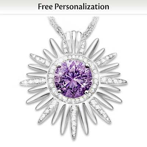 1-Carat Daughter, Shine Bright Personalized Pendant Necklace