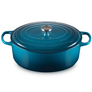 Le Creuset Signature Deep Teal Cast Iron 35cm Oval Casserole
