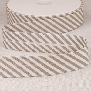 Biais rayures pastel - Gris