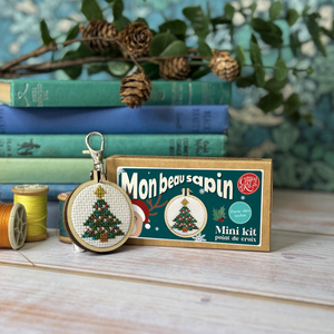 Mini kit broderie point de croix - Mon beau sapin