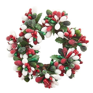 Raz - Beaded Berry Candle Ring Multicoloured