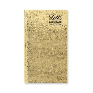 Letts - Ladydate Medium Pocket Week To View Diary 2026 Gold