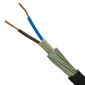 10.0mm 6942X 2 Core Steel Wire Armoured Cable (priced per metre) Black 6942X10.0MM BASEC Approved