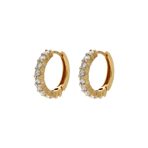 Pre-Owned 9ct Yellow Gold 1.00ct Diamond Huggie Hoop Earrings