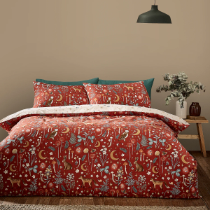 Enchanted Twilight Duvet Cover Set - Burnt Orange Double 200x200cm