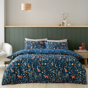 Enchanted Twilight Duvet Cover Set - Navy Double 200x200cm